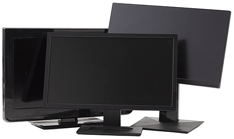 Drei Monitore